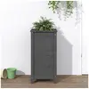 Image de Jardinière gris 40x40x78 cm bois massif de pin 825277