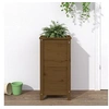Image de Jardinière marron miel 40x40x78 cm bois massif de pin825278