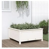 Image de Jardinière blanc 82,5x82,5x39 cm bois massif de pin 825297
