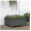 Image de Jardinière gris 82,5x82,5x39 cm bois massif de pin 825298