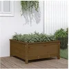 Image de Jardinière marron miel 82,5x82,5x39 cm bois massif de pin825299