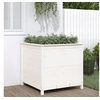 Image de Jardinière blanc 82,5x82,5x78 cm bois massif de pin 825304