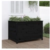 Image de Lit surélevé de jardin noir 119,5x82,5x78 cm bois de pin massif 825314