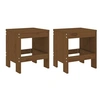 Image de Tabourets de jardin 2 pcs marron miel 40x36x45 cm pin massif