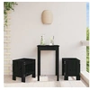 Image de Tabourets de jardin lot de 2 noir 40x36x45 cm bois massif pin