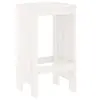 Image de Tabourets de bar 2 pcs blanc 40x36x75 cm bois massif de pin