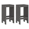 Image de Tabourets de bar 2 pcs 40x36x75 cm bois massif de pin