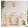 Image de Tabourets de bar lot de 2 40x42x120 cm bois massif de pin