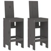 Image de Tabourets de bar 2 pcs gris 40x42x120 cm bois massif de pin