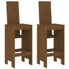 Image de Tabourets 2 pcs marron miel 40x42x120 cm bois massif de pin