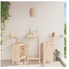 Image de Tabourets de bar lot de 2 40x48,5x115,5 cm bois massif de pin825359