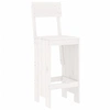 Image de 2 Tabourets de bar blanc 40x48,5x115,5cm bois massif de pin