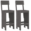 Image de Tabourets de bar 2 pcs gris 40x48,5x115,5 cm bois massif de pin
