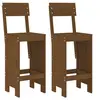 Image de 2 pcs Tabourets marron miel 40x48,5x115,5 cm bois massif de pin