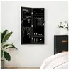 Image de Armoire à bijoux avec miroir murale noir 30x8,5x90 cm