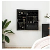Image de Armoire à bijoux avec miroir murale noir 37,5x10x67 cm353221