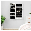 Image de Armoire à bijoux avec miroir et éclairage LED mural blanc