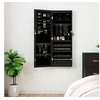 Image de Armoire à bijoux avec miroir et éclairage LED mural noir