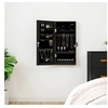 Image de Armoire à bijoux avec miroir et éclairage LED mural noir