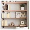 Image de Wandschap 80x20x2 cm onbehandeld massief eikenhout363539