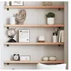 Image de Wandschap 100x10x4 cm onbehandeld massief eikenhout363555
