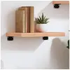 Image de Wandschap 40x20x4 cm behandeld massief eikenhout lichtbruin363624
