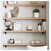 Image de Wandschap 80x10x4 cm behandeld massief eikenhout lichtbruin363657