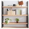 Image de Etagère murale marron clair 120x40x4cm bois chêne massif traité 363694