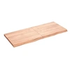 Image de Etagère murale marron clair 120x50x4cm bois chêne massif traité 363696