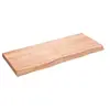 Image de Etagère murale marron clair 120x50x6cm bois chêne massif traité 363697