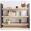 Image de Etagère murale marron clair 140x50x6cm bois chêne massif traité 363705