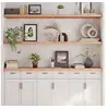 Image de Wandschap 160x40x(2-4)cm behandeld massief eikenhout lichtbruin363710