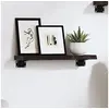 Image de Wandschap 40x10x2 cm behandeld massief eikenhout donkerbruin363740