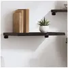 Image de Wandschap 60x40x(2-4)cm behandeld massief eikenhout donkerbruin363768