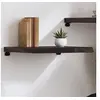 Image de Wandschap 60x60x(2-6)cm behandeld massief eikenhout donkerbruin363775