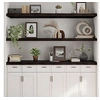 Image de Etagère murale gris foncé 180x60x6 cm bois chêne massif traité 363843
