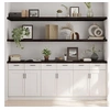 Image de Etagère murale gris foncé 200x60x4 cm bois chêne massif traité 363850