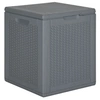 Image de Boîte de rangement de jardin gris PP rotin 90 L 364059