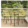 Image de Ensemble à manger de jardin 3 pcs Résine tressée, ensemble de patio, ensemble bistro de jardin, ensemble de salle à 3157835