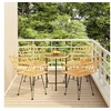 Image de Ensemble à manger de jardin 5pcs Résine tressée, ensemble de patio, ensemble bistro de jardin, ensemble de salle à 3157837