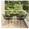 Image de Ensemble à manger de jardin 5 pcs Noir Résine tressée, ensemble de patio, ensemble bistro de jardin, ensemble de 3157842