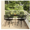 Image de Ensemble à manger de jardin 5 pcs Noir Résine tressée, ensemble de patio, ensemble bistro de jardin, ensemble de 3157844