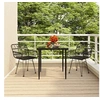 Image de Ensemble à manger de jardin 3 pcs Noir Résine tressée, ensemble de patio, ensemble bistro de jardin, ensemble de 3157852