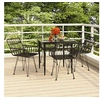 Image de Ensemble à manger de jardin 5 pcs Noir Résine tressée, ensemble de patio, ensemble bistro de jardin, ensemble de 3157853