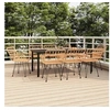 Image de Ensemble à manger de jardin 9 pcs Résine tressée, ensemble de patio, ensemble bistro de jardin, ensemble de salle à 3157865