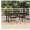 Image de 3157869 Mobilier à dîner de jardin 5 pcs Noir Résine tressée