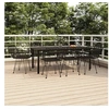 Image de Ensemble à manger de jardin 9 pcs Noir Résine tressée, ensemble de patio, ensemble bistro de jardin, ensemble de 3157872