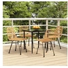 Image de Ensemble à manger de jardin 5pcs Résine tressée, ensemble de patio, ensemble bistro de jardin, ensemble de salle à 3157874