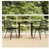 Image de Ensemble à manger de jardin 3 pcs Noir Résine tressée, ensemble de patio, ensemble bistro de jardin, ensemble de 3157880