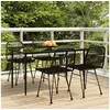 Image de 3157882 Mobilier à dîner de jardin 5 pcs Noir Résine tressée